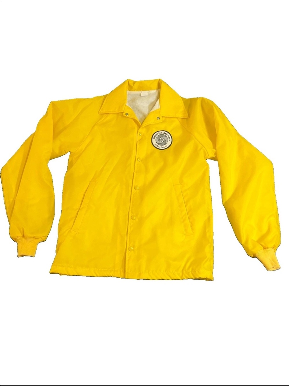 Vintage Yellow Windbreaker With Patch S Retro Style Garage Grunge 80’s 90’s Y2K